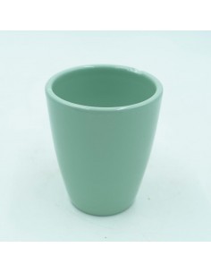 Vaso in terracotta smaltata acquamarina diametro interno 6