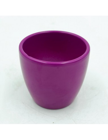 Vaso in terracotta smaltata fucsia diametro interno 7,5