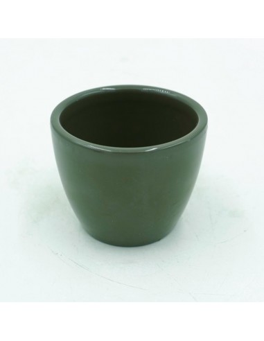 Vaso in terracotta smaltata grigia diametro interno 7