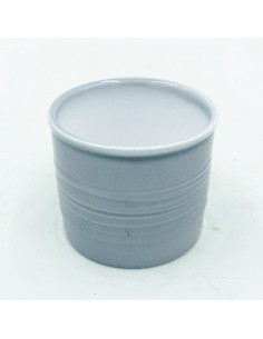 Vaso in terracotta smaltata grigio ghiaccio diametro inteno 7,5