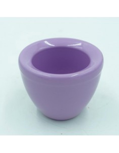 Vaso in terracotta smaltata lilla diametro interno 6