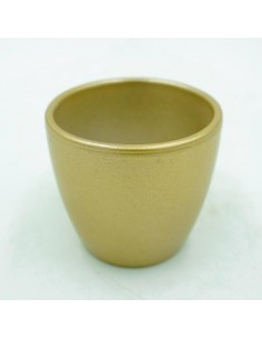 Vaso in terracotta smaltata oro diametro interno 7,5